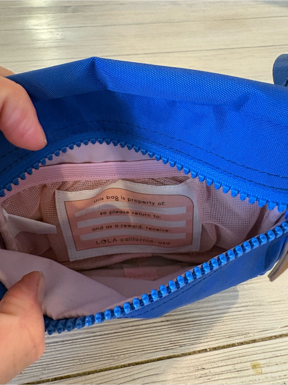 LOLA Blue Crossbody Adjustable Belt Bag - Picture 6 of 10